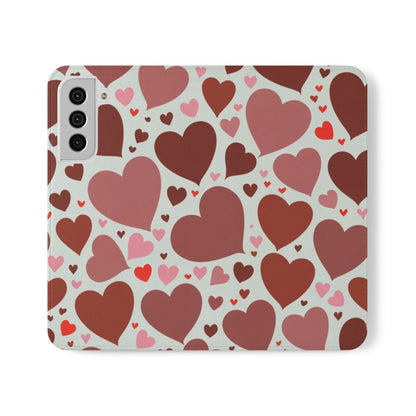 Hearts Folio Phone Case