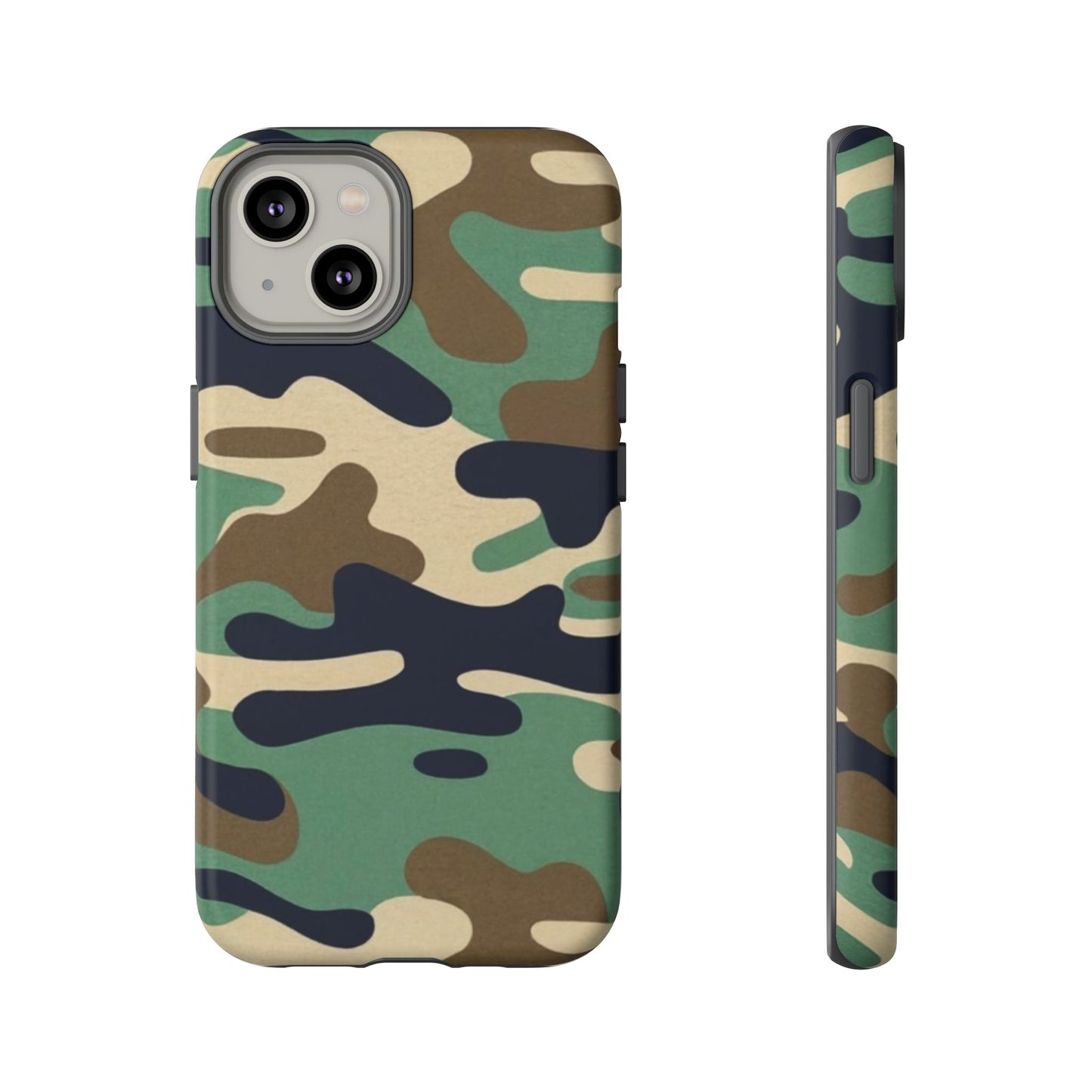 Camouflage Tough Phone Case for I phone, Samsung Galaxy and Google Pixel