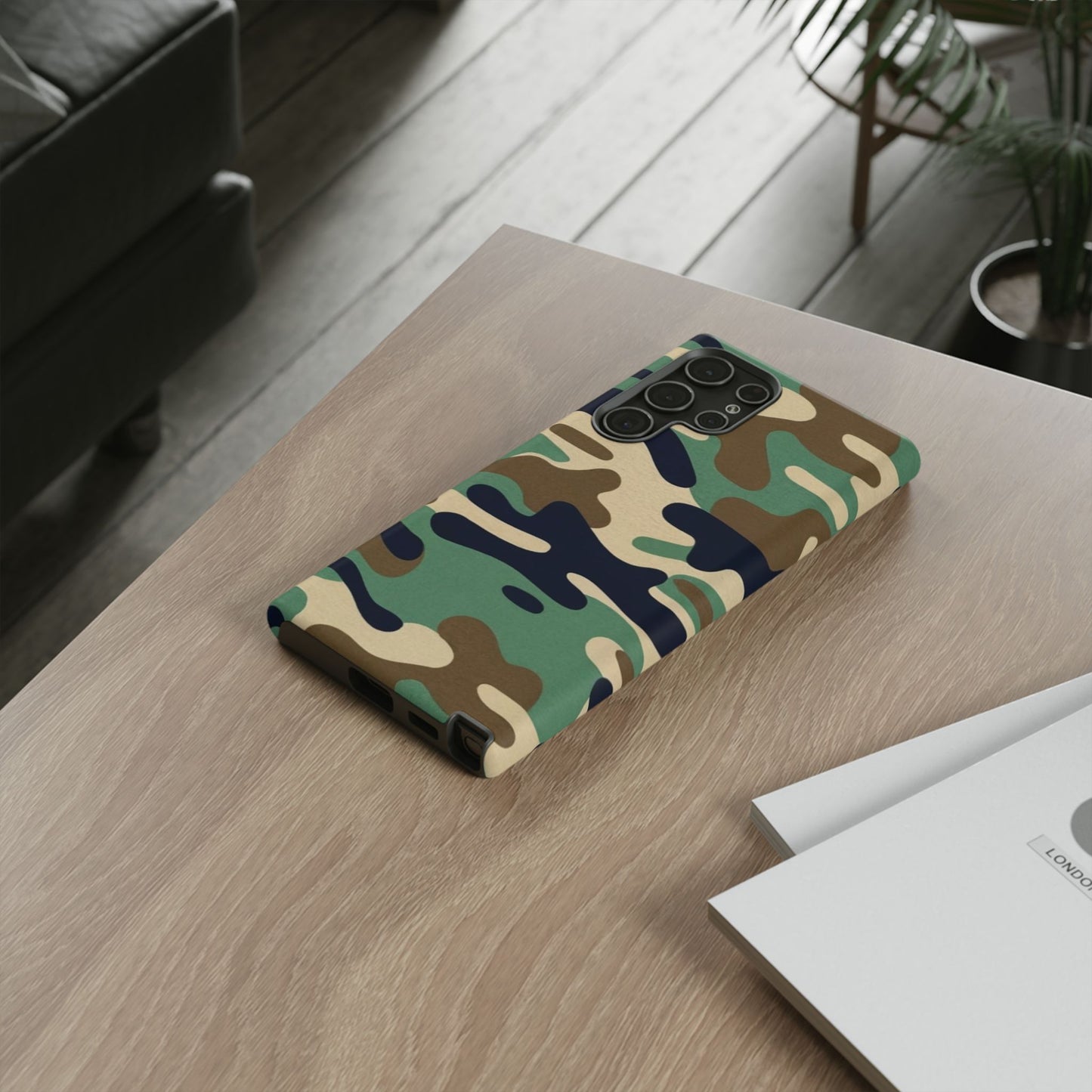 Camouflage Tough Phone Case for I phone, Samsung Galaxy and Google Pixel