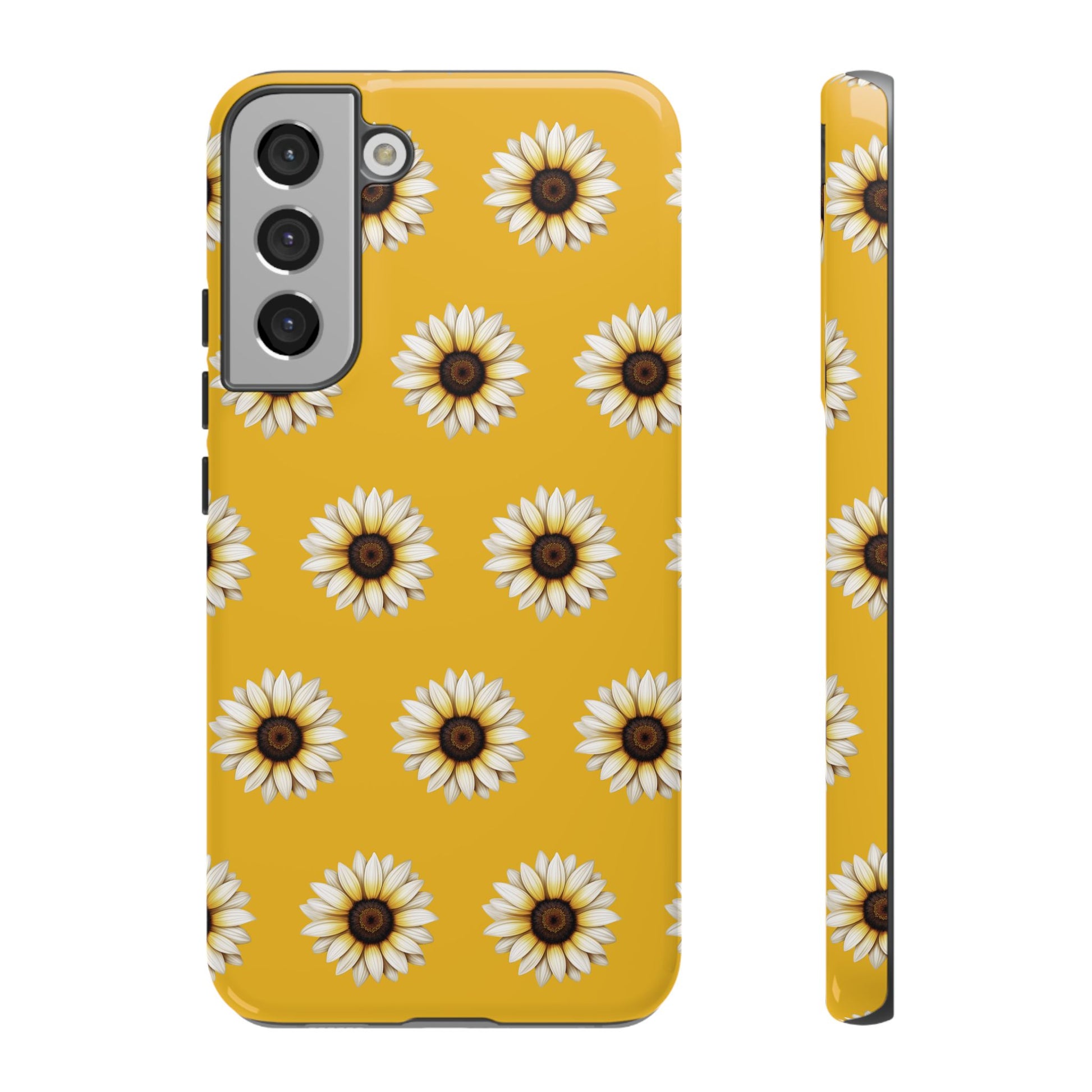 White Sunflower Yellow Tough Cell Phone Case - Ruppy's Creations