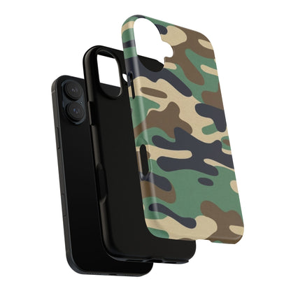 Camouflage Tough Phone Case for I phone, Samsung Galaxy and Google Pixel