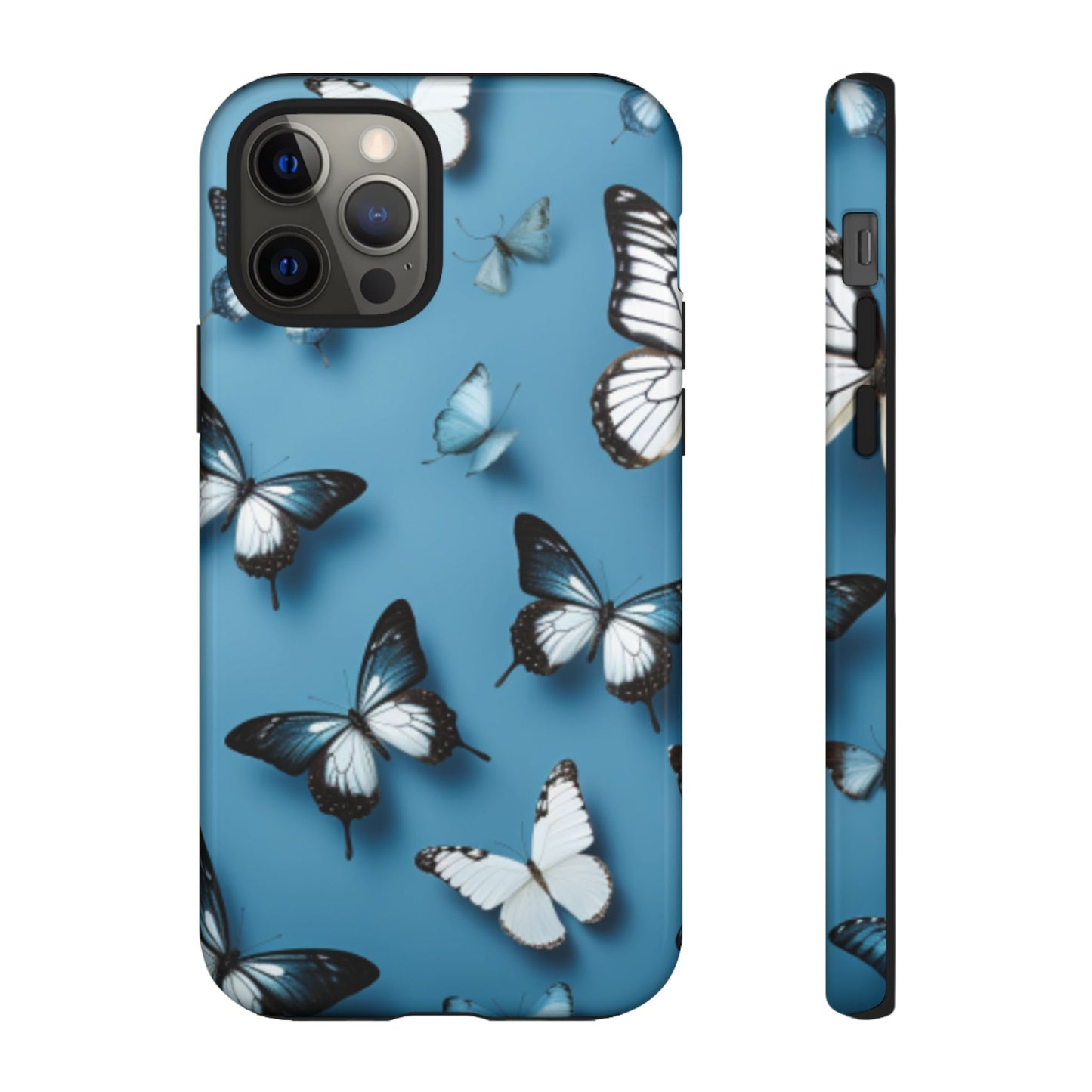 Butterflies on Blue Cell Phone Tough Cases