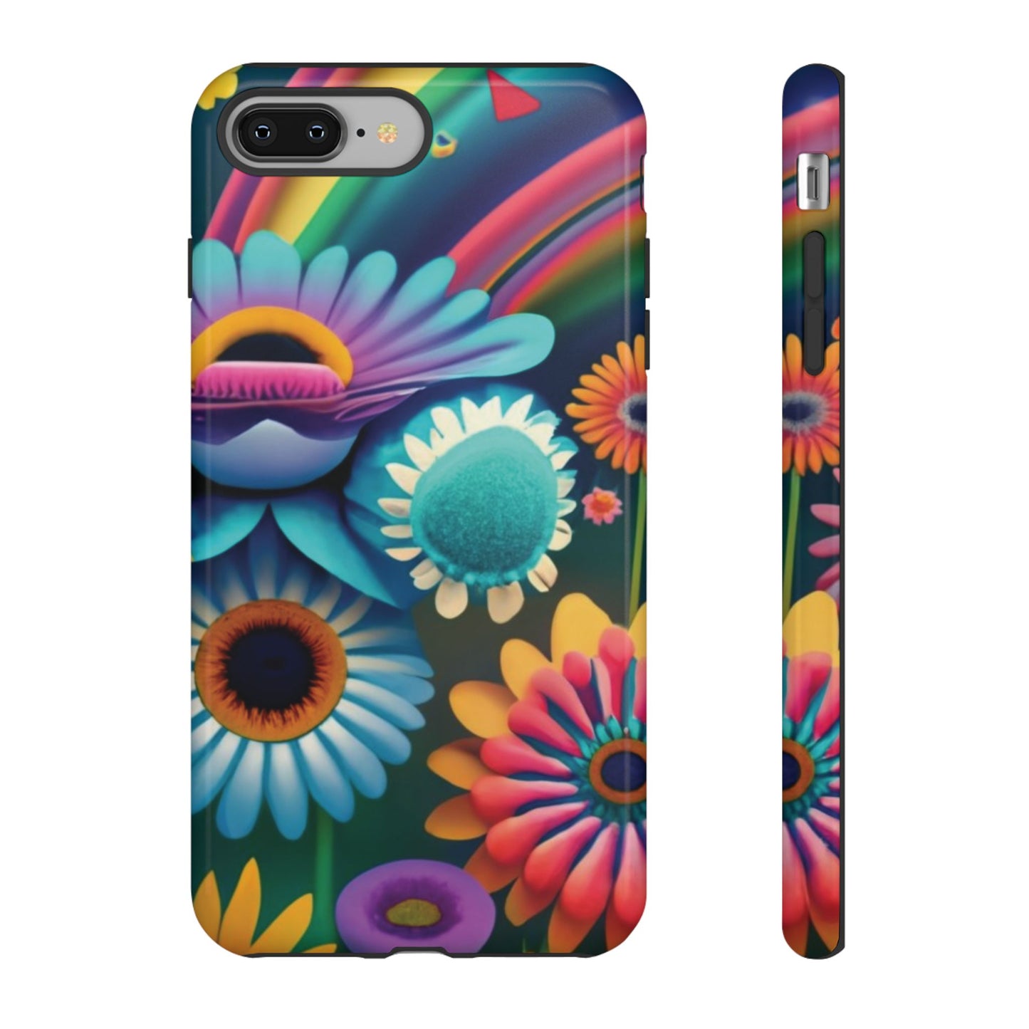 Rainbow Floral Tough Cell Phone Case - Ruppy's Creations