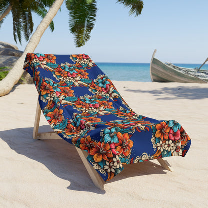 Hawaiian Floral Beach Towel - Ruppy's Creations