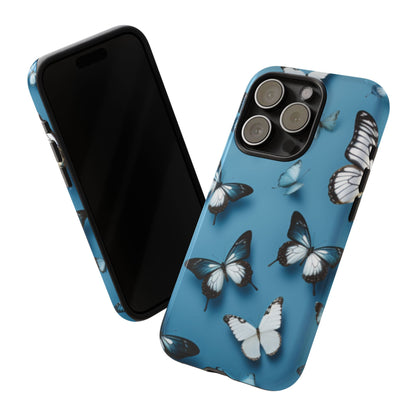 Butterflies on Blue Cell Phone Tough Cases