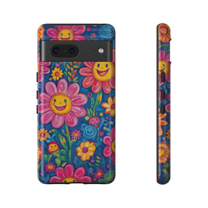 Cheerful Floral Tough Cell Phone Case - Ruppy's Creations