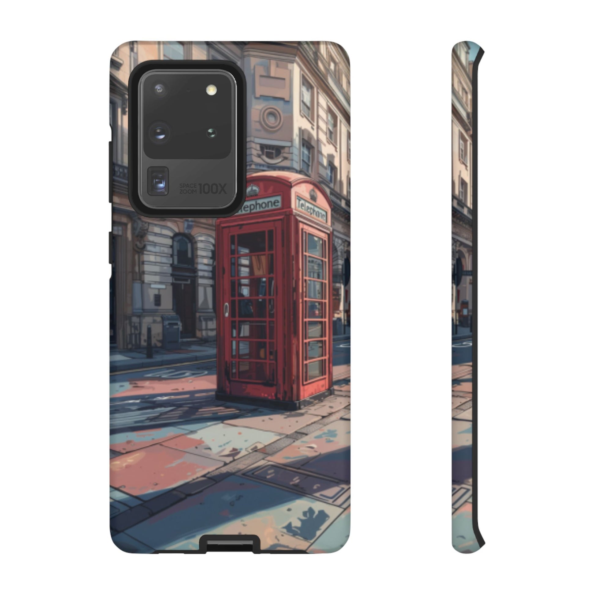 Old Phone Booth in London Tough Cell Phone Case - Ruppy's Creations