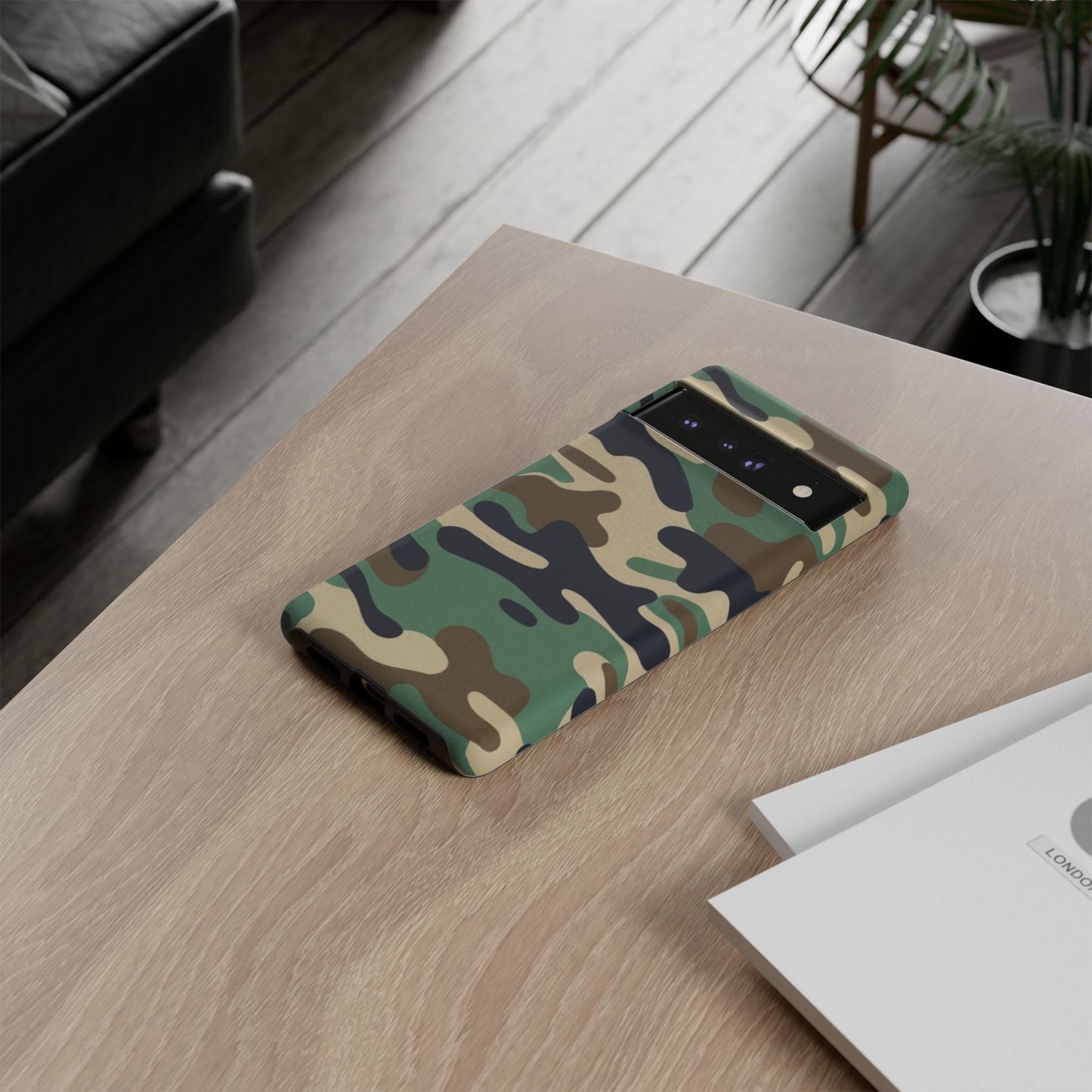 Camouflage Tough Phone Case for I phone, Samsung Galaxy and Google Pixel