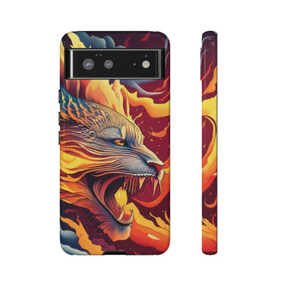 Blazing Beast Cell Phone Tough Case for I Phone, Samsung and Google Pixel