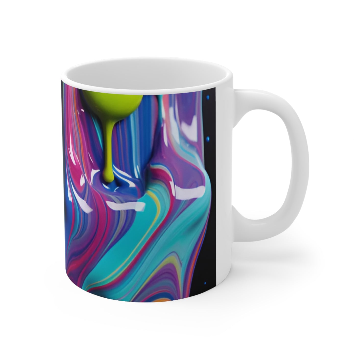 Dripping Paint Ceramic Mug 11oz