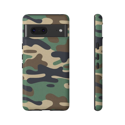 Camouflage Tough Phone Case for I phone, Samsung Galaxy and Google Pixel