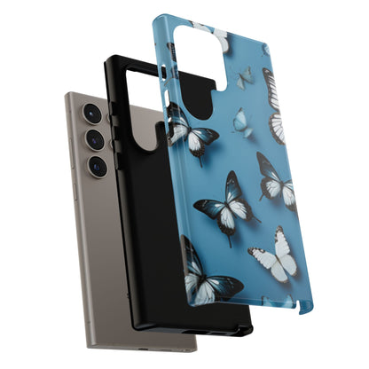 Butterflies on Blue Cell Phone Tough Cases