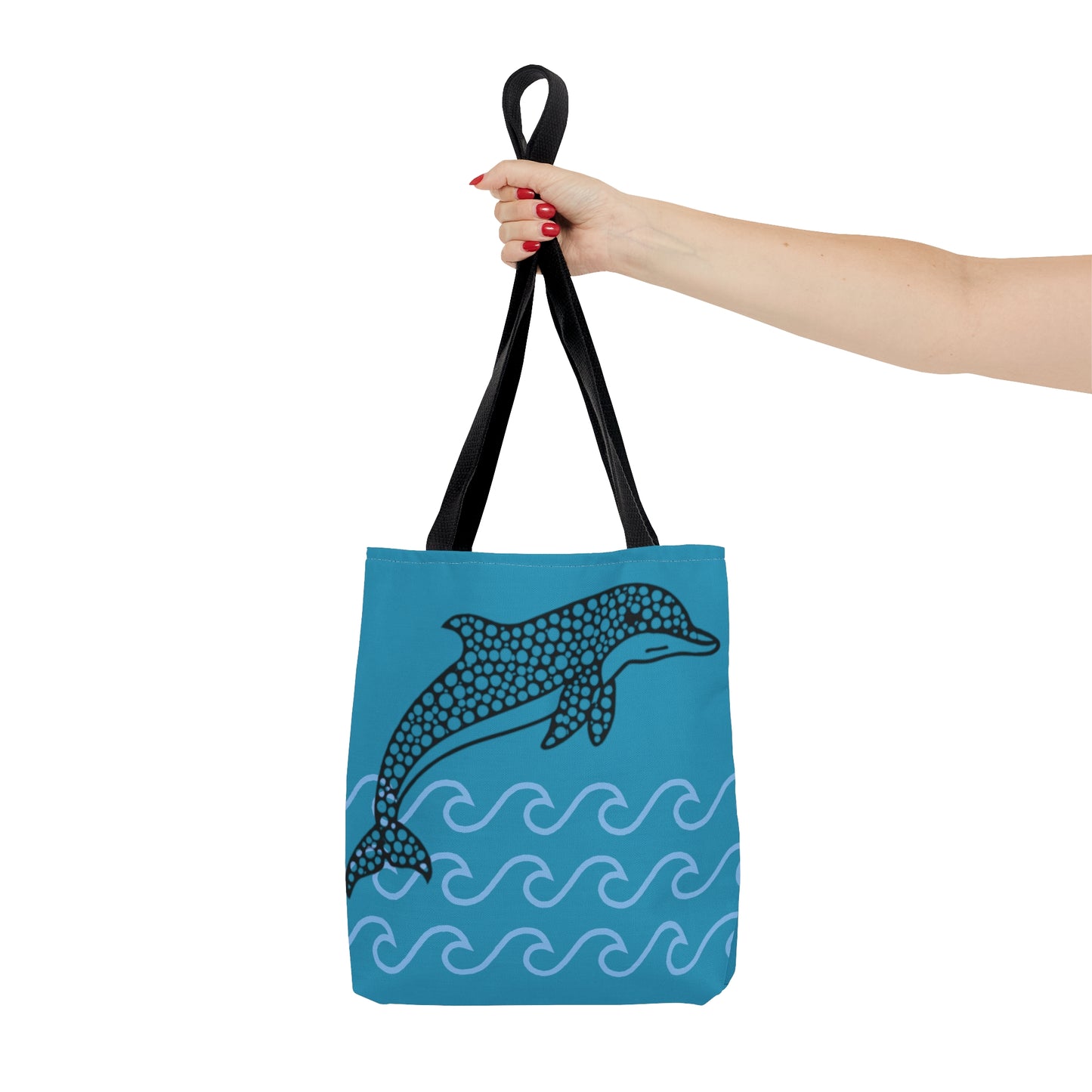 Turquoise Dolphin Tote Bag