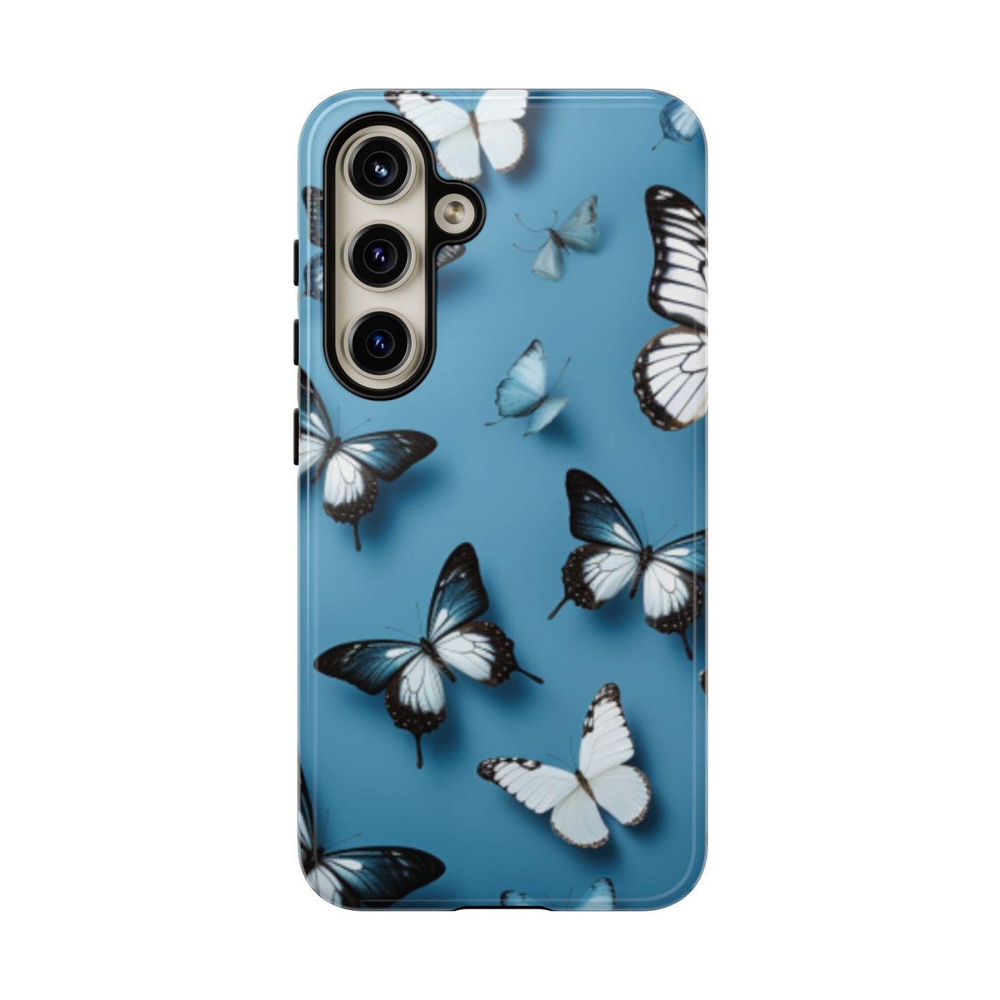 Butterflies on Blue Cell Phone Tough Cases