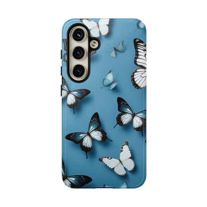 Butterflies on Blue Cell Phone Tough Cases