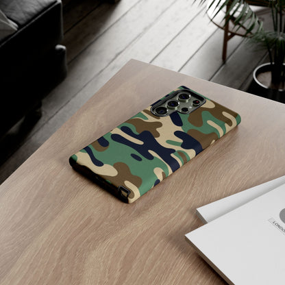 Camouflage Tough Phone Case for I phone, Samsung Galaxy and Google Pixel