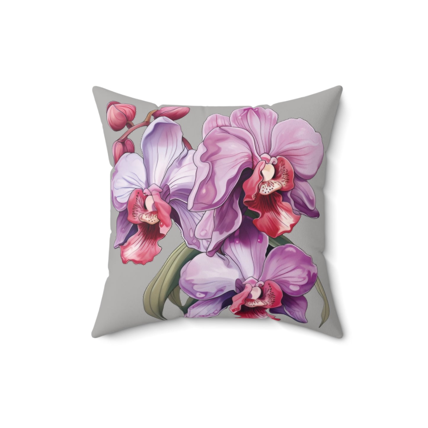 Orchid Splendor Spun Polyester Square Pillow