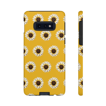 White Sunflower Yellow Tough Cell Phone Case - Ruppy's Creations