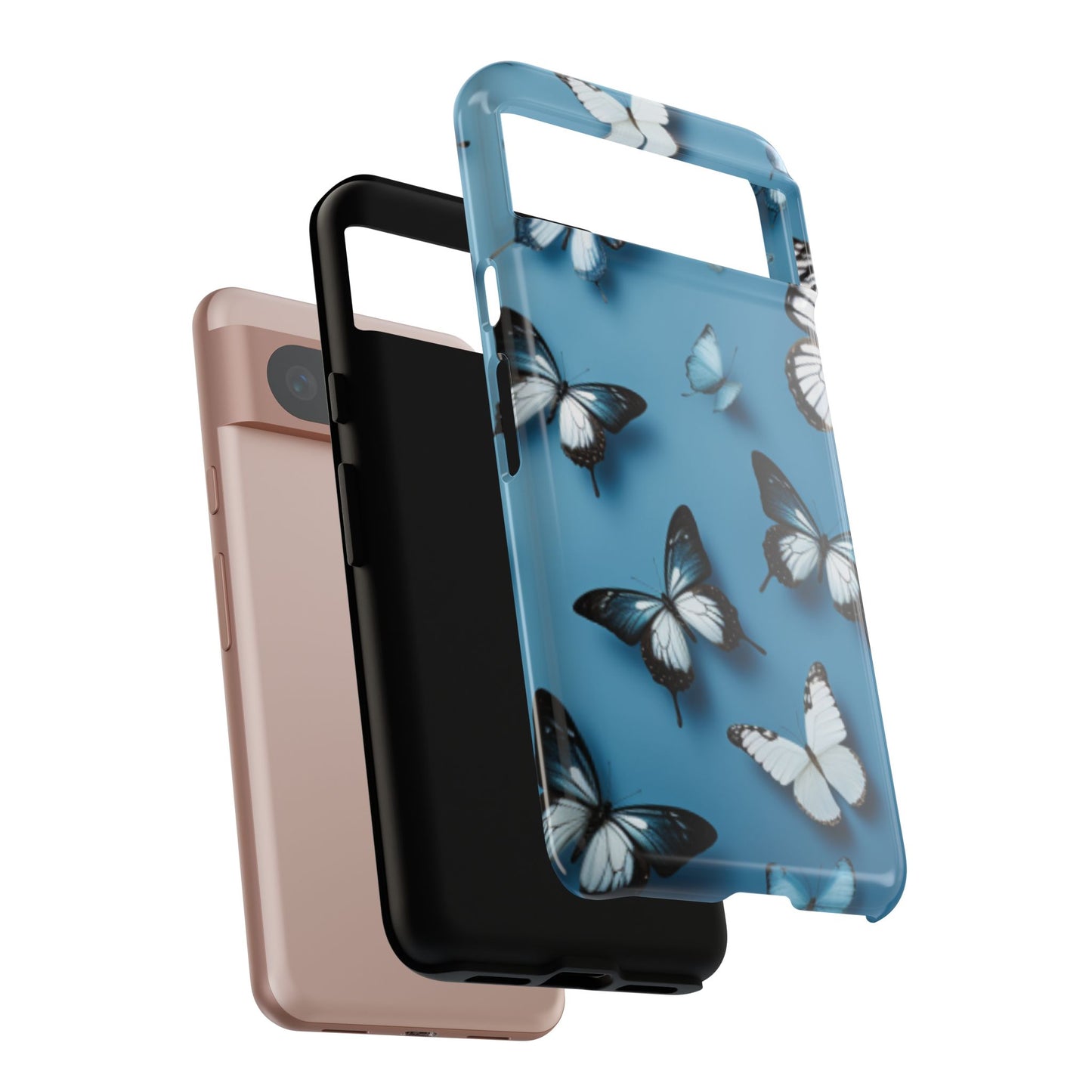 Butterflies on Blue Cell Phone Tough Cases