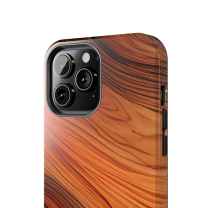 Wood Grain Look Tough Phone Case