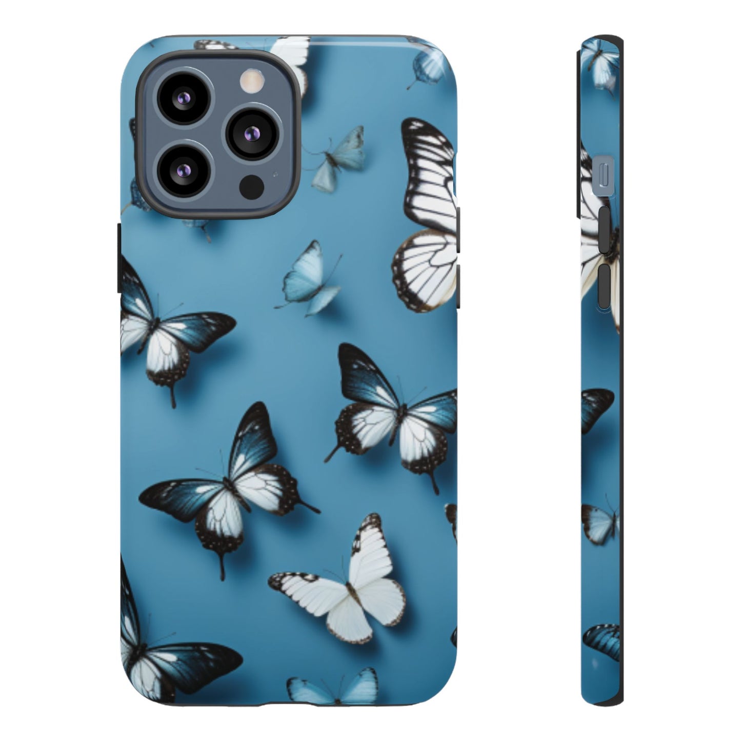 Butterflies on Blue Cell Phone Tough Cases