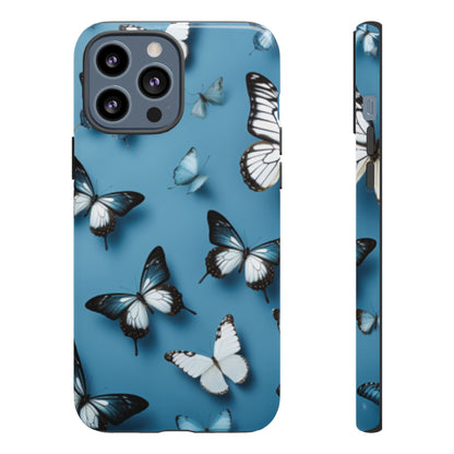 Butterflies on Blue Cell Phone Tough Cases