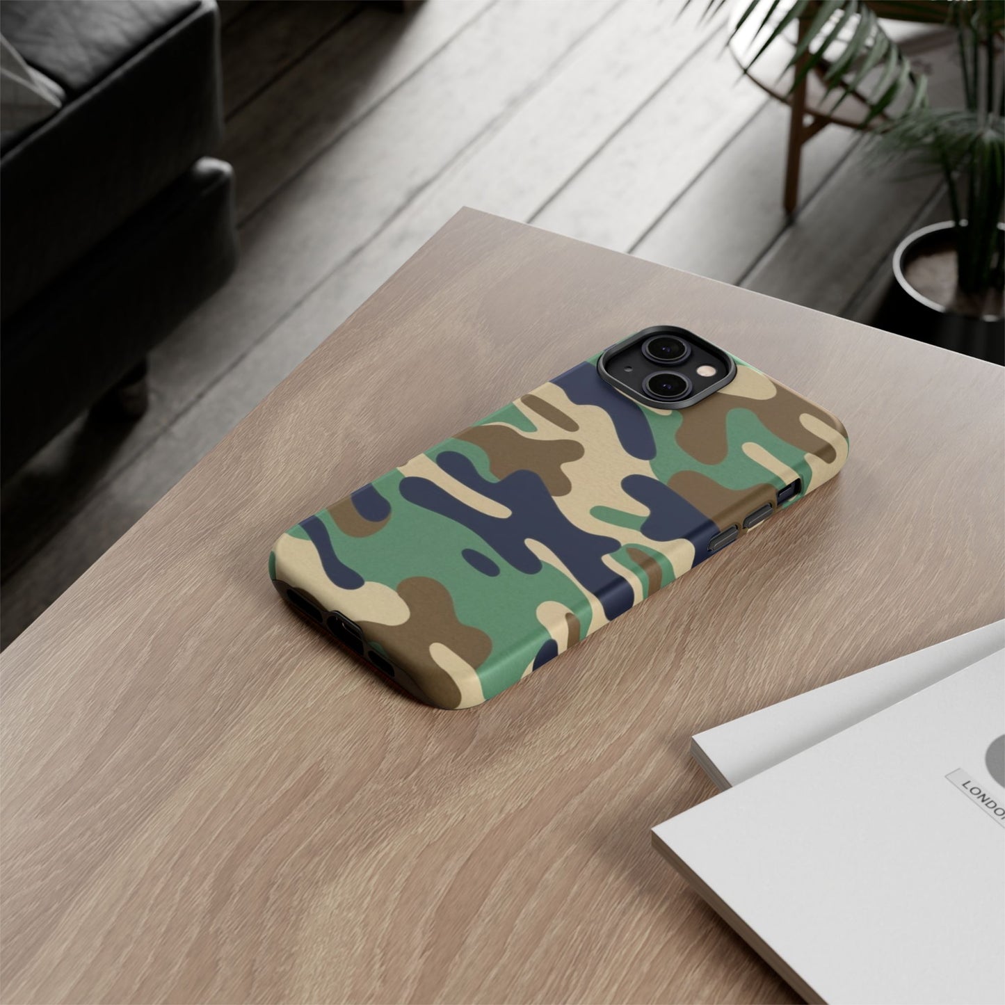 Camouflage Tough Phone Case for I phone, Samsung Galaxy and Google Pixel