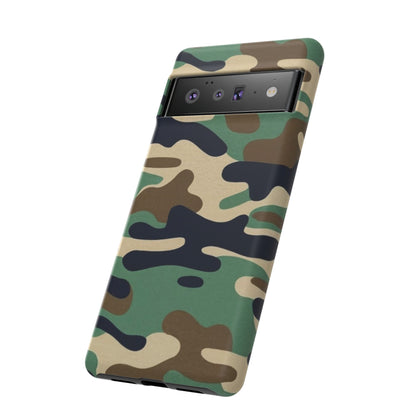 Camouflage Tough Phone Case for I phone, Samsung Galaxy and Google Pixel