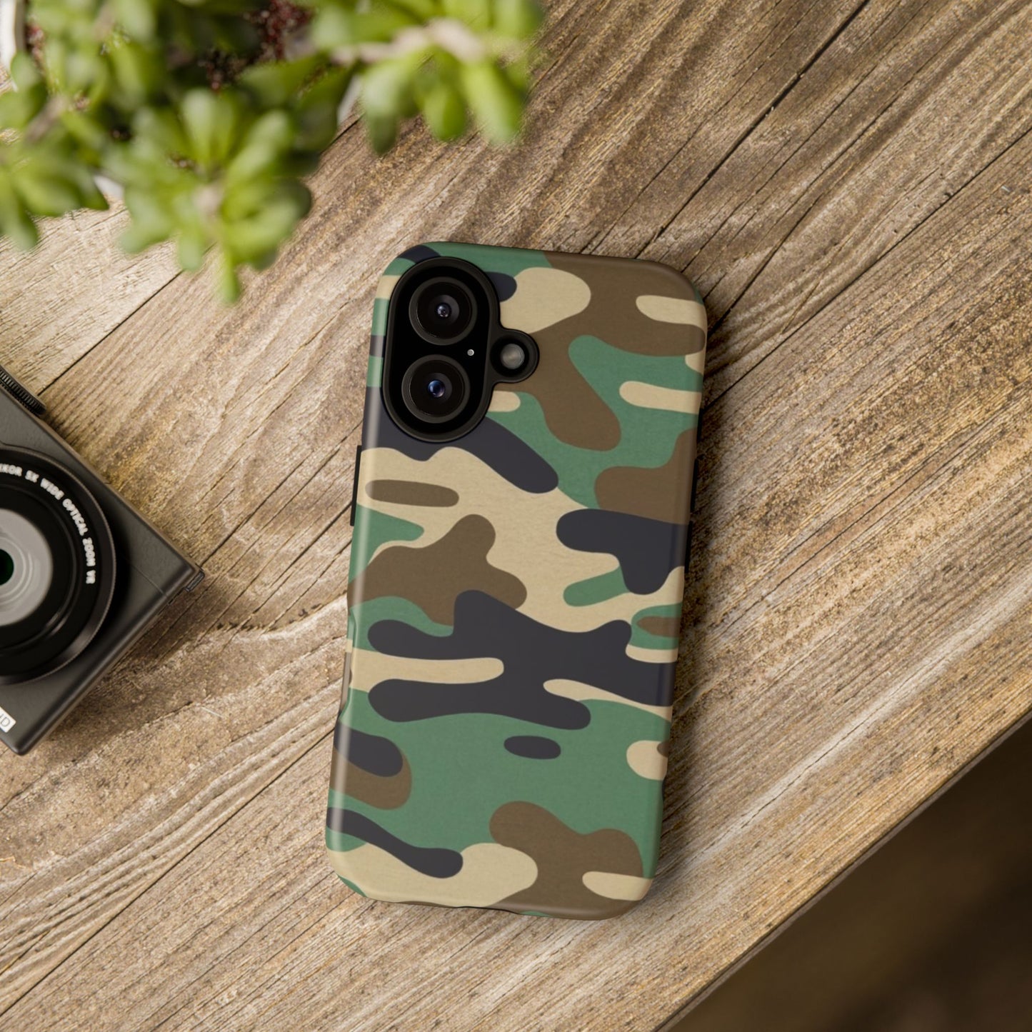 Camouflage Tough Phone Case for I phone, Samsung Galaxy and Google Pixel