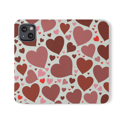 Hearts Folio Phone Case