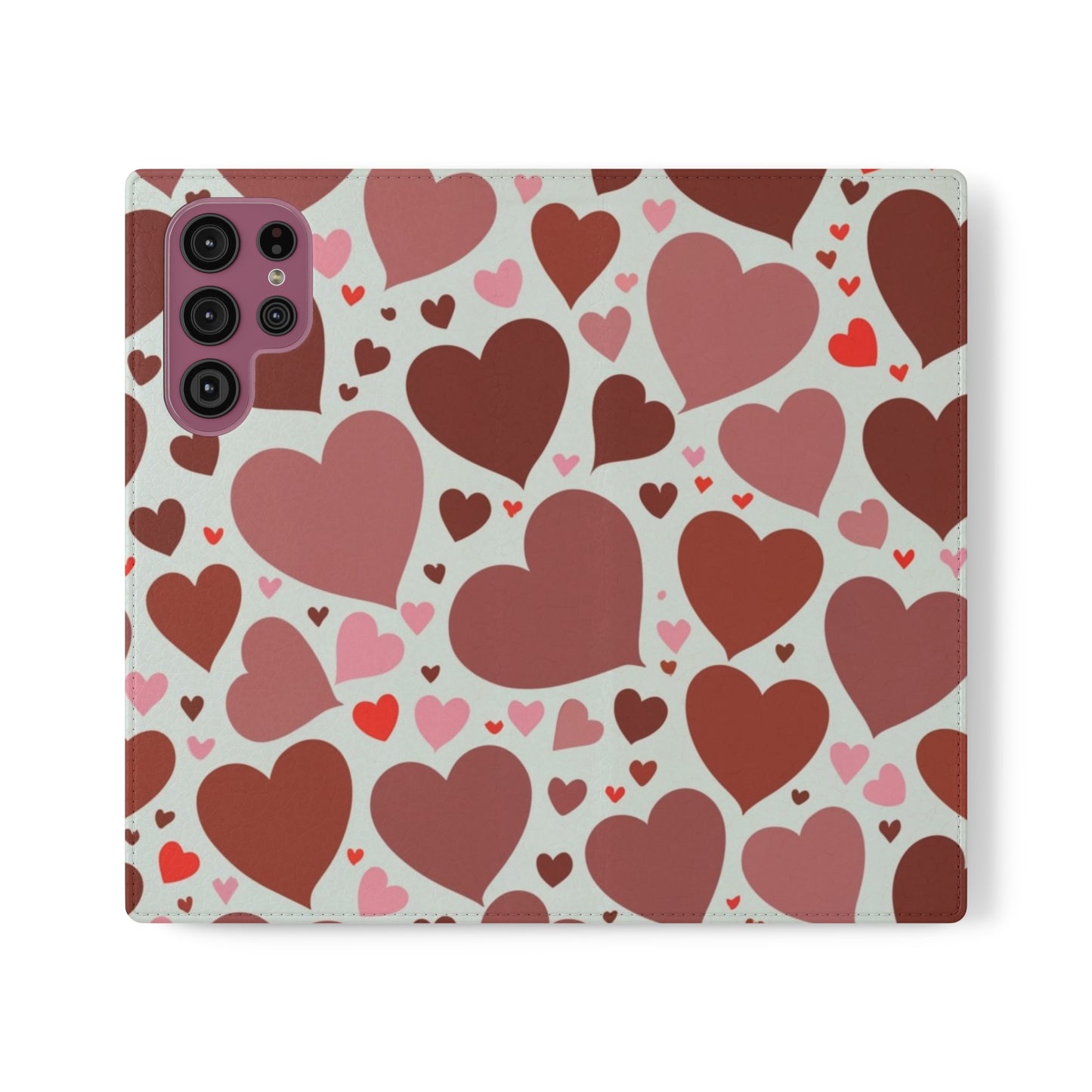 Hearts Folio Phone Case