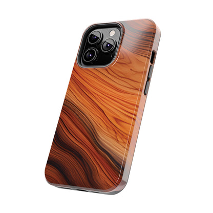 Wood Grain Look Tough Phone Case