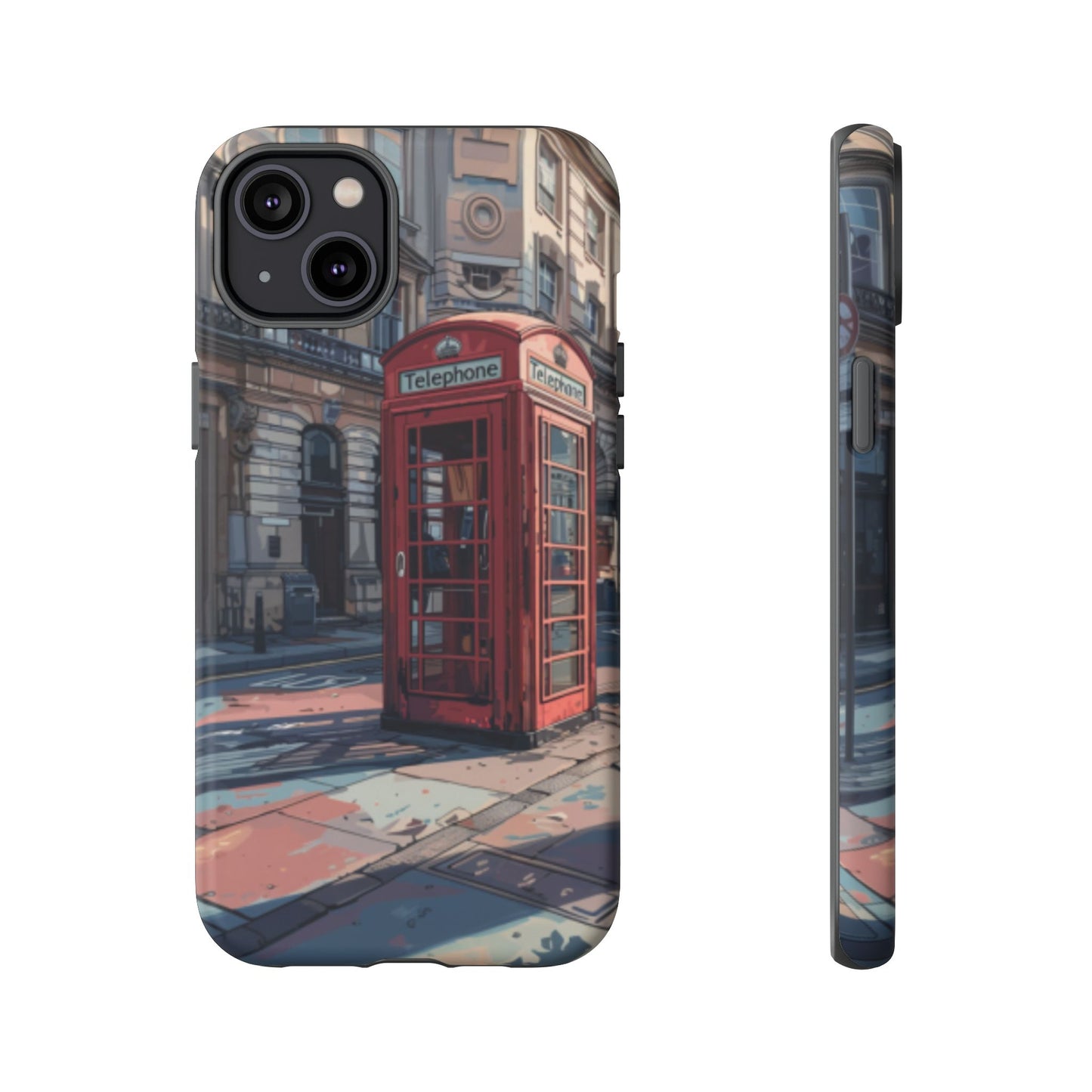 Old Phone Booth in London Tough Cell Phone Case - Ruppy's Creations