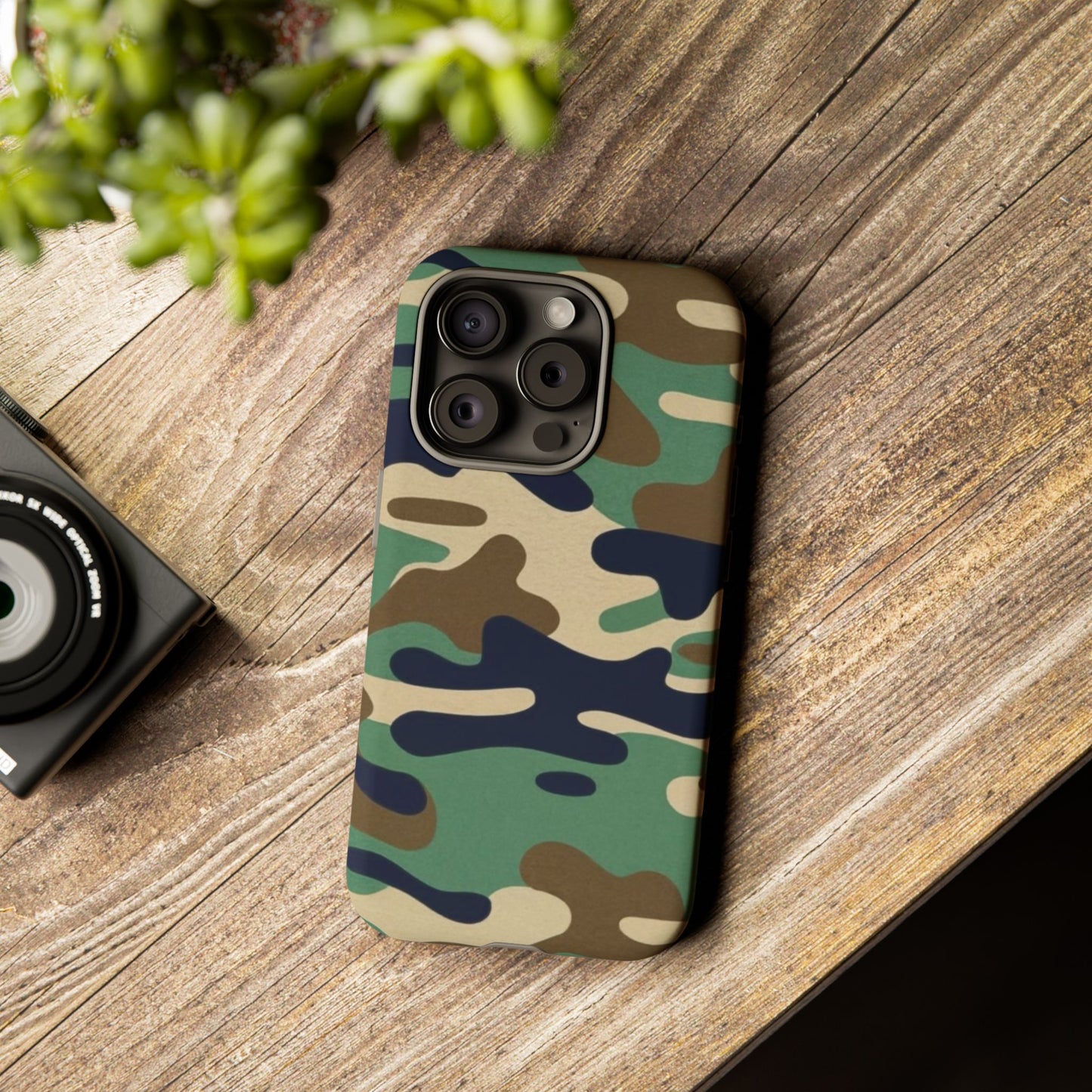 Camouflage Tough Phone Case for I phone, Samsung Galaxy and Google Pixel