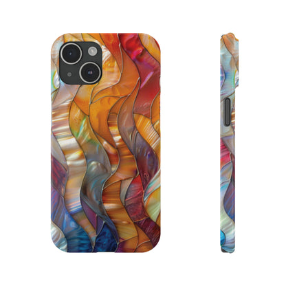 Mother of Pearl Waves Slim iPhone Case - Ruppy's Creations