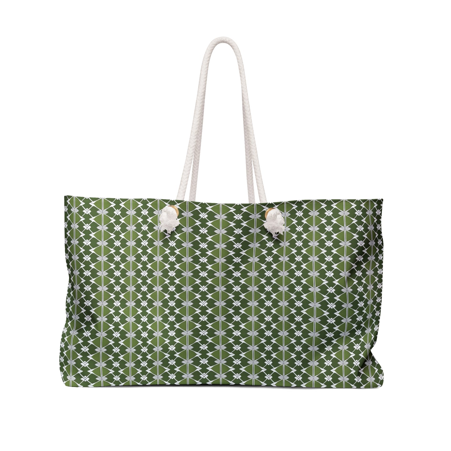 Classic Two color Green Patterned Weekender Bag - Ruppy's Creations