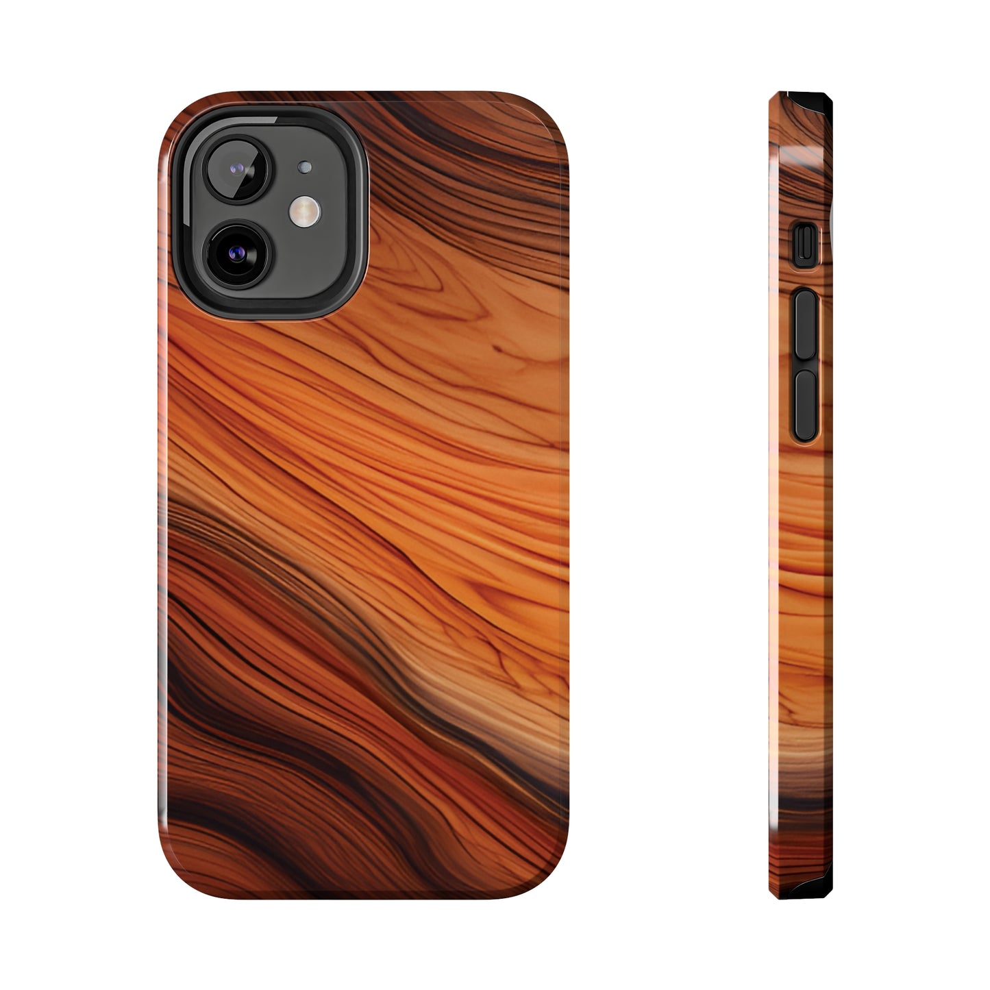 Wood Grain Look Tough Phone Case