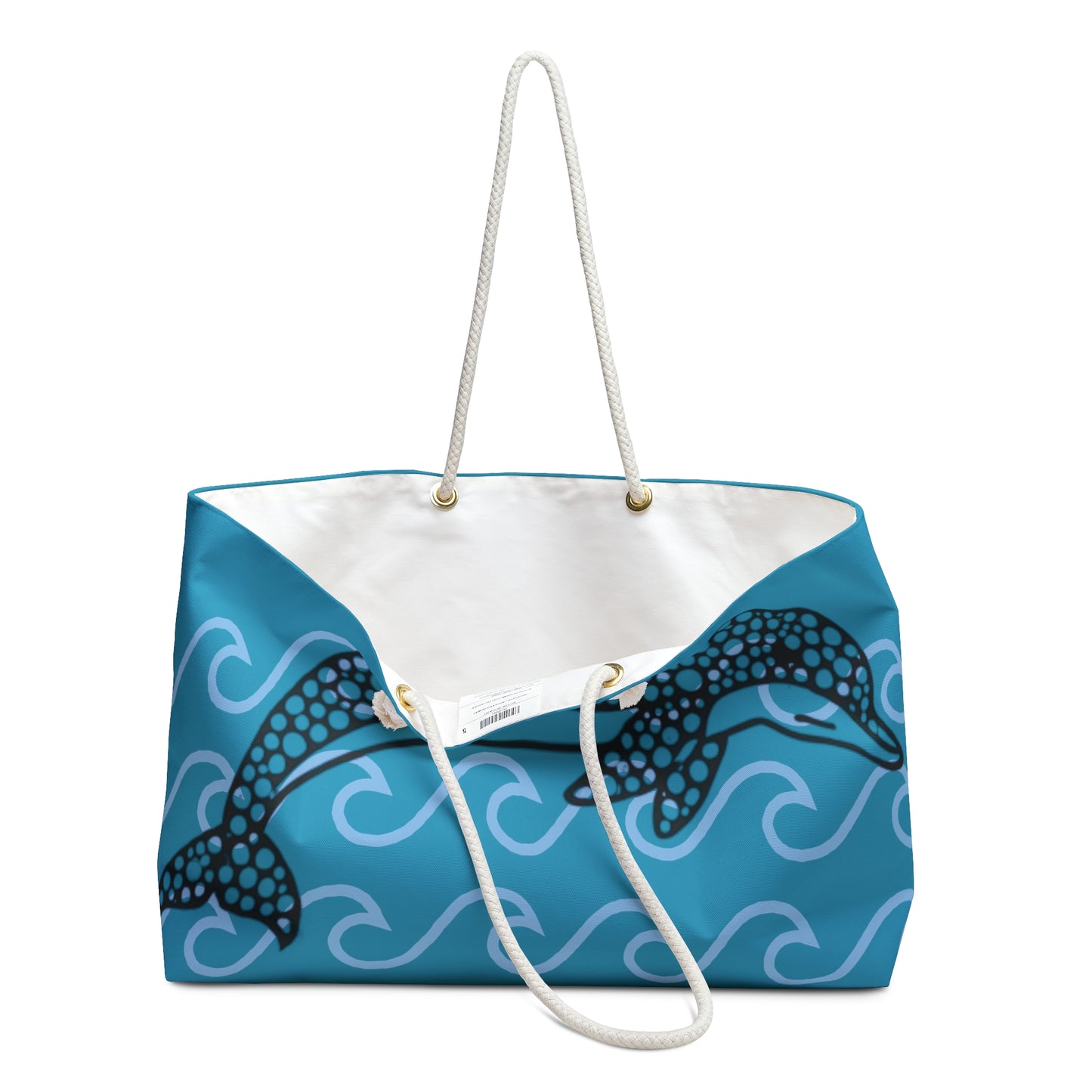 Turquoise Dolphin Beach Bag/Weekender Bag - Ruppy's Creations