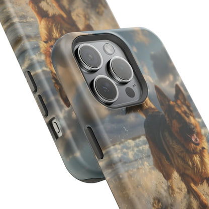 German Shepherd Beach Play MagSafe Tough iPhone Case - Ruppy's Creations