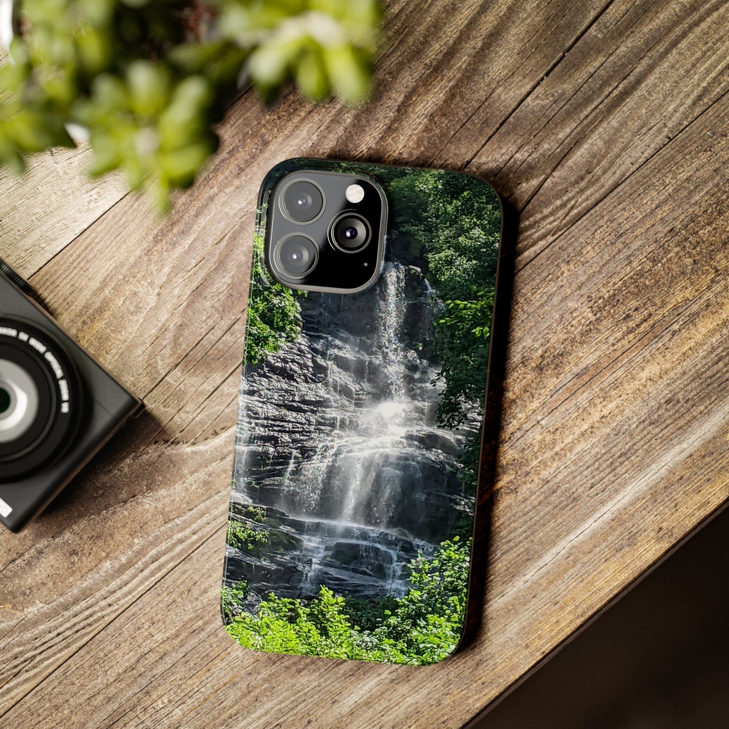 I Phone Waterfall Print Slim Phone Case