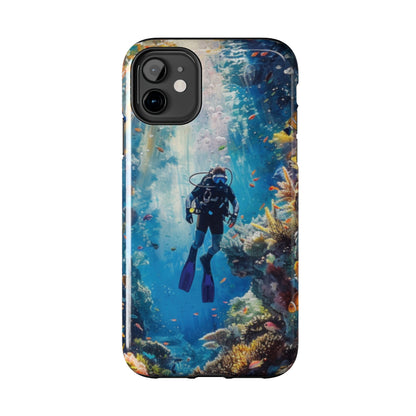 Coral Reef Diver Tough iPhone Case - Ruppy's Creations