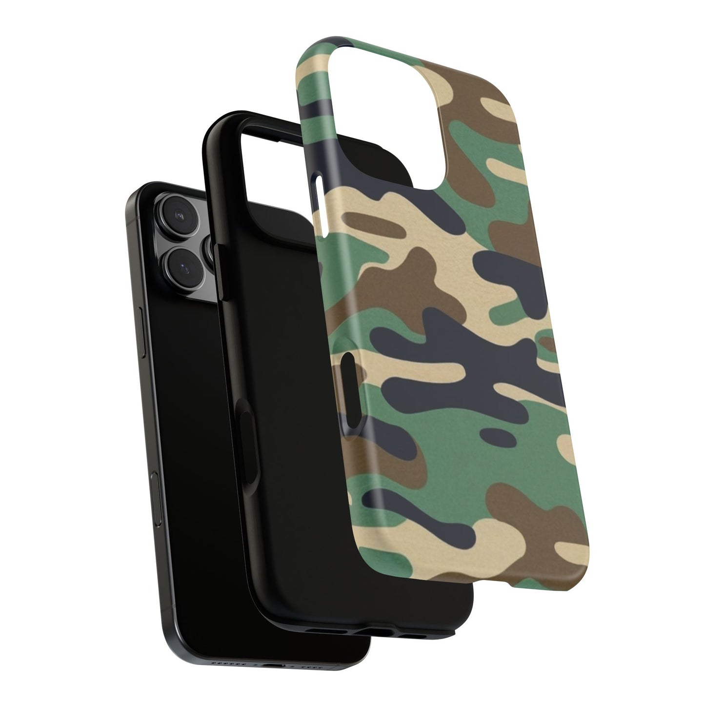 Camouflage Tough Phone Case for I phone, Samsung Galaxy and Google Pixel