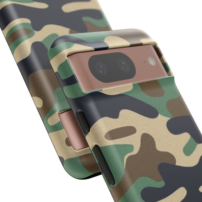 Camouflage Tough Phone Case for I phone, Samsung Galaxy and Google Pixel