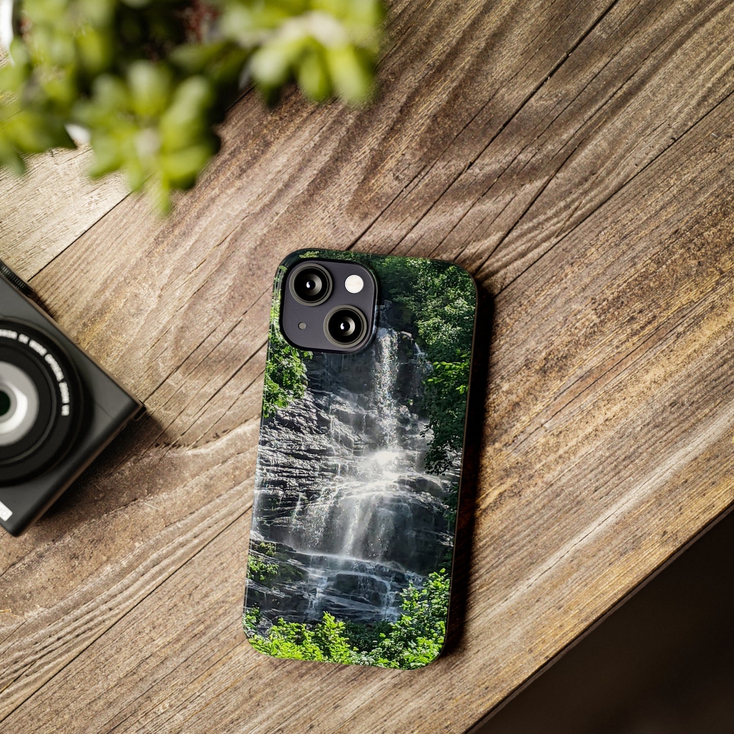 I Phone Waterfall Print Slim Phone Case