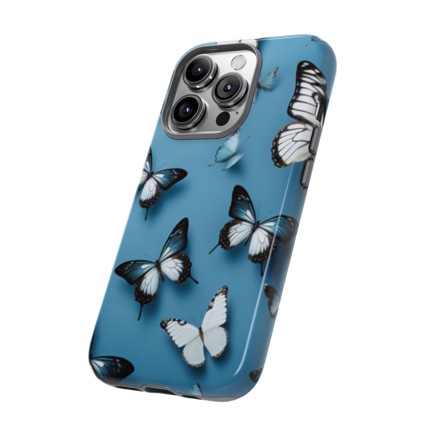 Butterflies on Blue Cell Phone Tough Cases