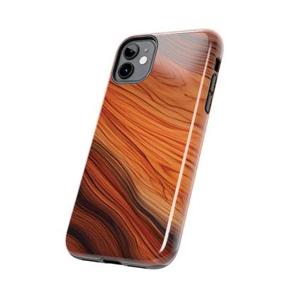 Wood Grain Look Tough Phone Case