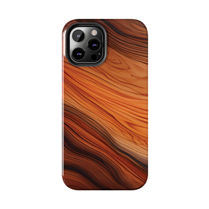 Wood Grain Look Tough Phone Case