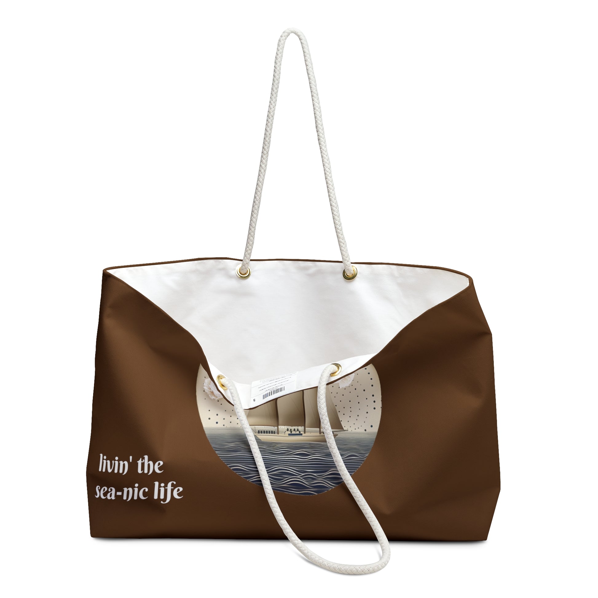 Livin' the Sea-nic Life Beach/Weekender Bag - Ruppy's Creations