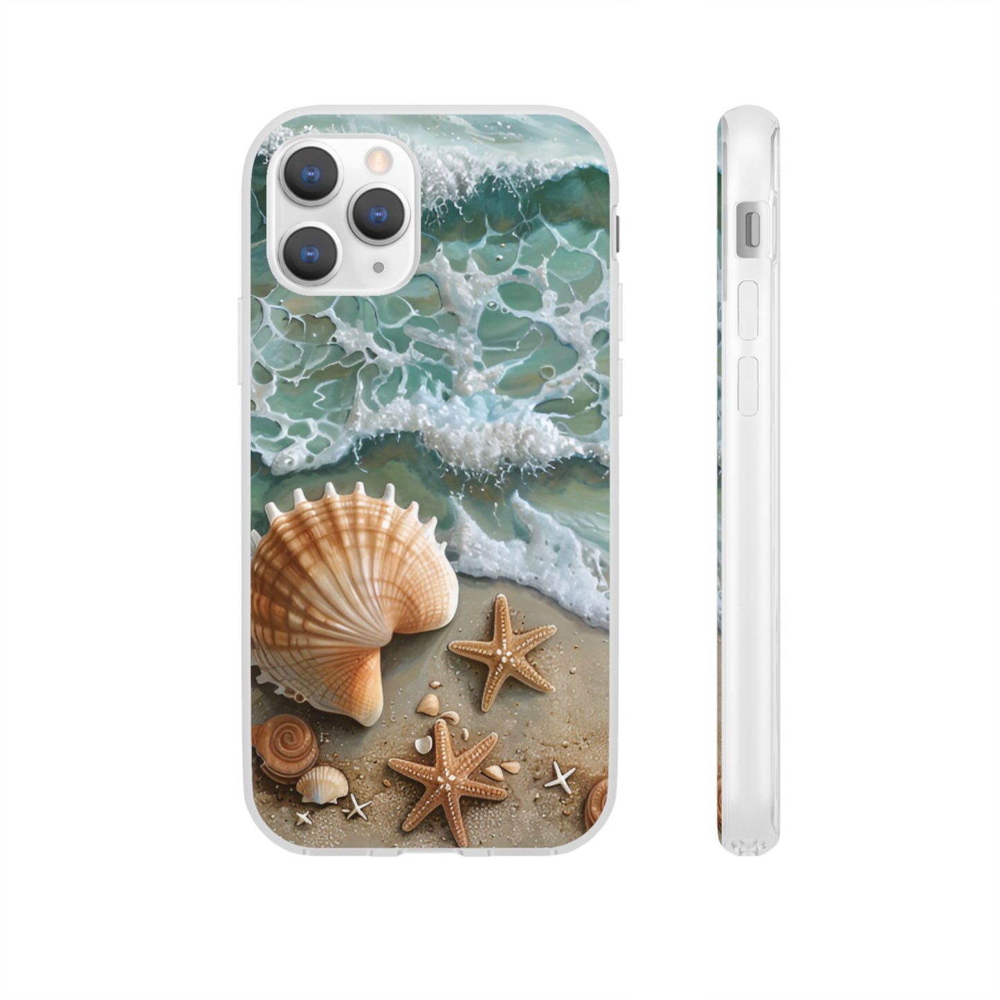 Seafoam & Shells Flexi Case For Apple iphone & Samsung Galaxy - Ruppy's Creations