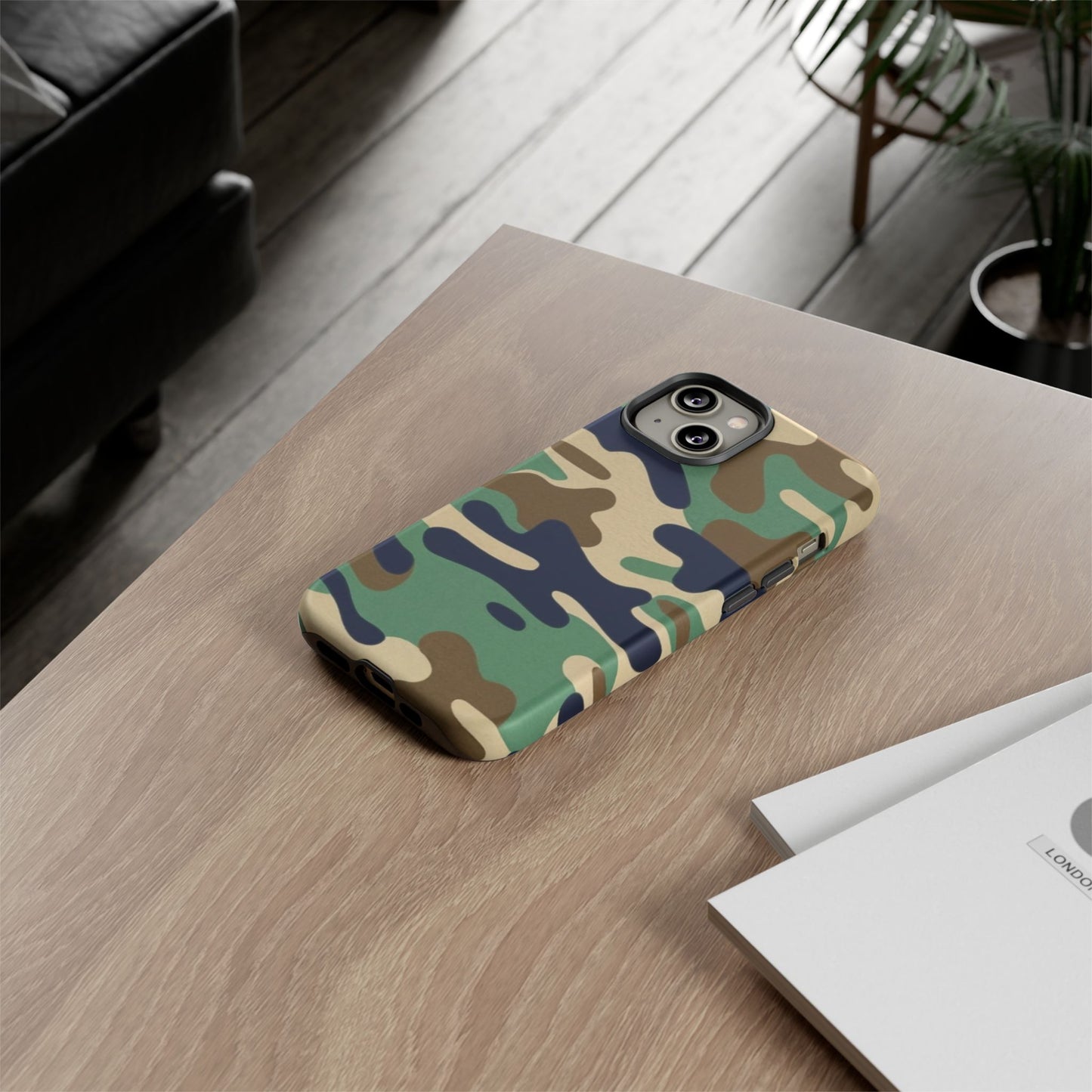 Camouflage Tough Phone Case for I phone, Samsung Galaxy and Google Pixel